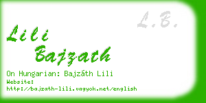 lili bajzath business card